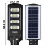 LED ielu lampa 500W ar saules kolektoru un vadības paneli DK-7061