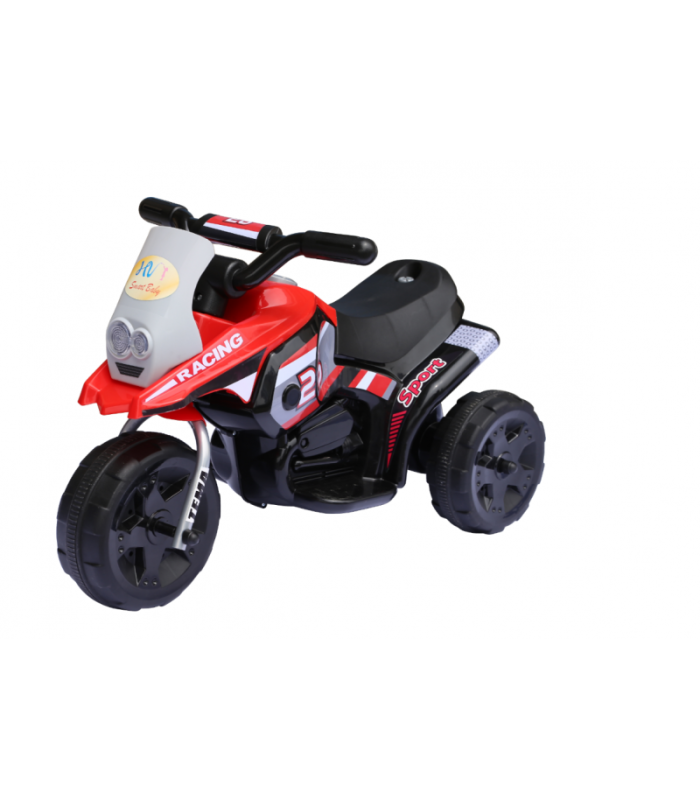 Elektriskais sarkanais trīsriteņu motocikls RACING (WDHV318)