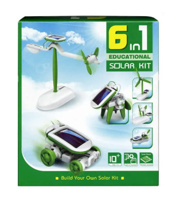 Saules enerģijas robots - konstruktoru komplekts 6in1