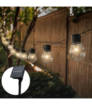LED āra virtene ar saules bateriju, 5m