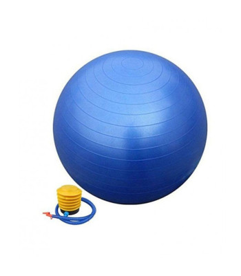 Zilā vingrošanas bumba ar pumpi 65 cm