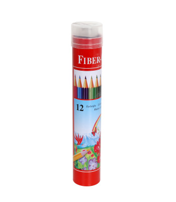 Krāsainie zīmuļi Fiber-Colour, 12 krāsas