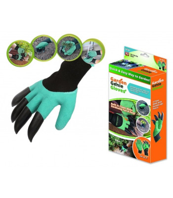 Universāla stādīšana - ravēšanas dārza cimdi ar nagiem Garden Genie Gloves