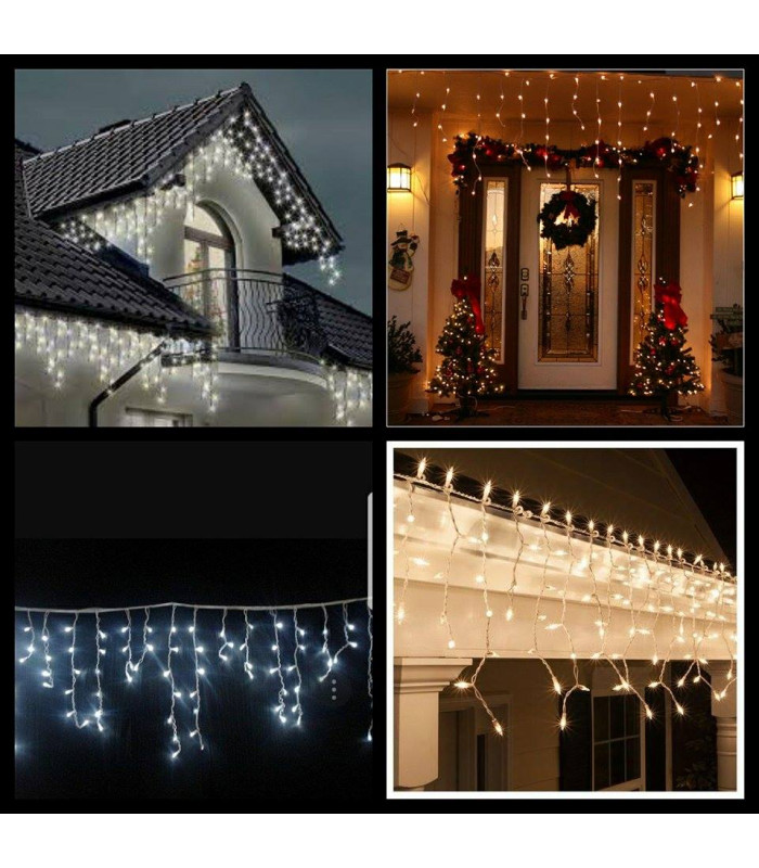 Ziemassvētku āra LED virtenes lāstekas 500LED - 23m STANDART PLUS kvalitāte