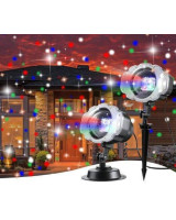 Āra LED Ziemassvētku projektors Krītošs SNIEGS Snow Flower