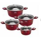 Akmens masas 8 daļu katlu komplekts CHERRY RED ZL-8551