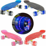 Bērnu skrituļdēlis Fishboard ar LED gaismu riteņiem