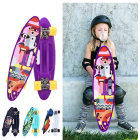 Penny Board skrituļdēlis ar rokturi un LED mirgojošiem riteņiem