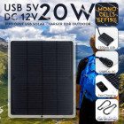 Saules paneļa lādētājs - mobilais saules lādētājs 20W FM-065-20