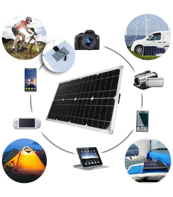 Saules enerģijas plāksnes lādētājs - mobilais saules uzlādes ierīce 40W FM-067/20
