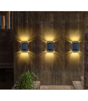 Saules LED sienas apgaismojumi 4 gabali