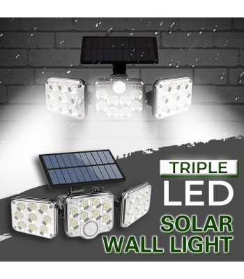 Sienas LED gaismeklis 138 COB ar saules enerģiju JD-2858A