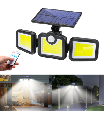 LED saules enerģijas āra sienas gaismeklis ar sensoru FL-1725B