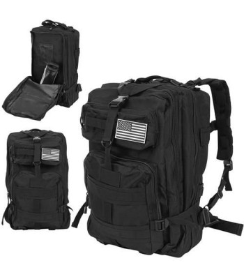 Militārā mugursoma melna 38 l XL