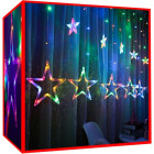 Ziemassvētku daudzkrāsains LED dekors - vītne Stars 5,5m