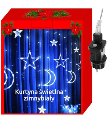 Gaismas aizkars 138 LED - auksti balta 31V