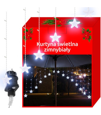 Gaismas aizkars 136 LED - auksti balts 31V KS11338