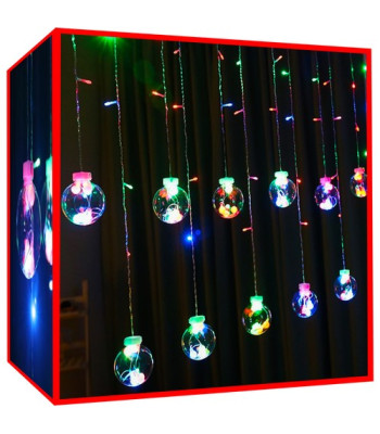 Gaismas Aizkars 108 LED - daudzkrāsains 31V KS11345