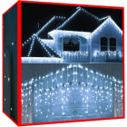 Ziemassvētku lampiņas - lāstekas 300 LED auksti balts 31V