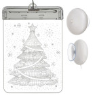 Vitrāžas LED 3D logu apdare - Ziemassvētku eglīte
