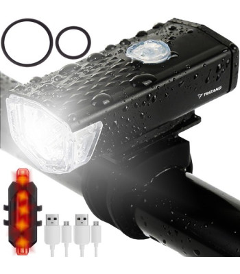 USB LED velosipēda lukturis + aizmugurējais lukturis