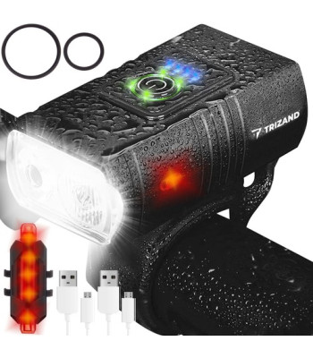 4T6 USB velosipēda lukturis + aizmugurējais lukturis