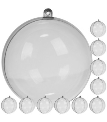 Plastmasas caurspīdīgi burbuļi dekorēšanai 10 gab. Ruhhy 22279