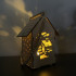Koka Ziemassvētku mājiņa – lampa