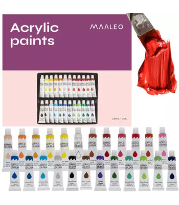 Akrila krāsas, Maaleo 20363, 24 gab. pa 12 ml