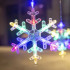 Ziemassvētku daudzkrāsains LED dekors - vītne Snowflakes and Stars 5.4m