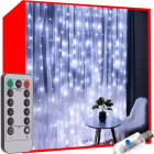 LED aizkars 300 LED USB-auksti balts