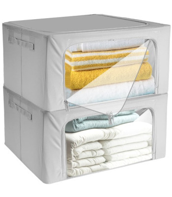 Gultasveļas un apģērbu organizators ar rāvējslēdzēju, 20 l, 40x30x20 cm, 2 gab.