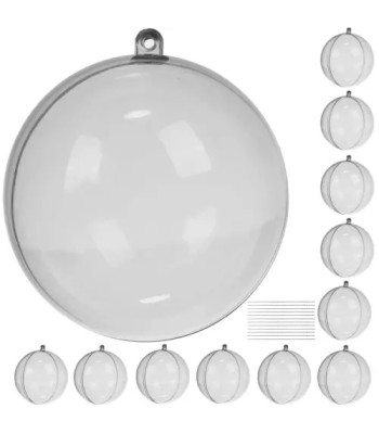 Caurspīdīgas saliekamas Ziemassvētku bumbiņas, 12 gab., Ruhhy 20508, 8 cm