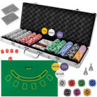 POKER - KOMPLEKTI 500 ŽETONU AR ČEMODĀNU