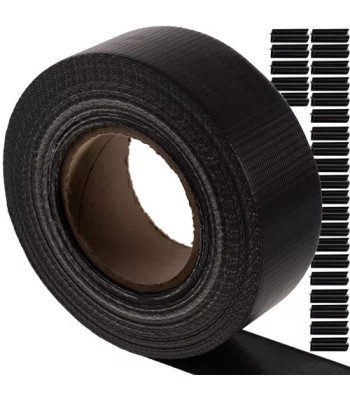 Žoga lente ar 25 klipšiem, 0,05 x 35 m (450g/m²), tumši pelēks