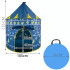 Bērnu zils pils telts mājai un dārzam