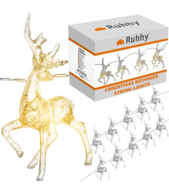 Svētku LED lampiņas – ziemeļbrieži, Ruhhy 24955