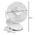 Bezvadu ventilators ar klipsi, galda ventilators, USB-C, balts RUHHY 1200mAh 25566