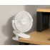 Bezvadu ventilators ar klipsi, galda ventilators, USB-C, balts RUHHY 1200mAh 25566