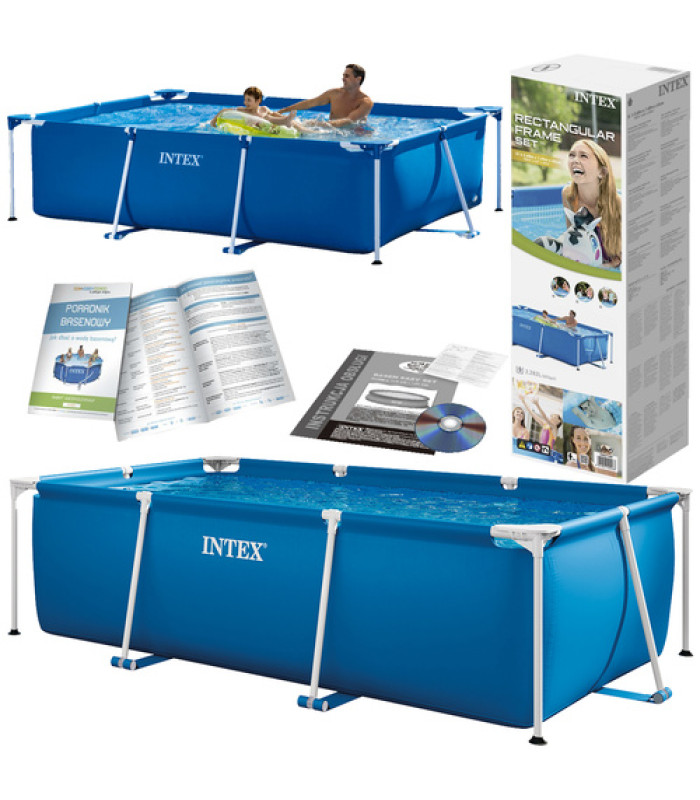 Liels taisnstūra rāmja baseins, Intex taisnstūra rāmis 300×200×75cm