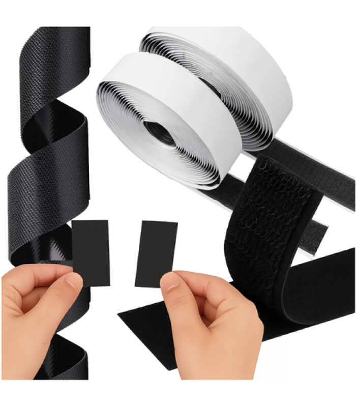 Pašlīmējošā Velcro Lente Melna 5m x 2,5cm Ruhhy 24237