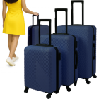 Trīsdaļīgs čemodānu komplekts - zili TRIZAND 26664