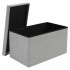 Pelēka materiāla pufs 76x38x38cm Ruhhy 26131