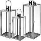 Stikla lampiņas sudraba 38/49/63cm 3gab. RUHHY 26477