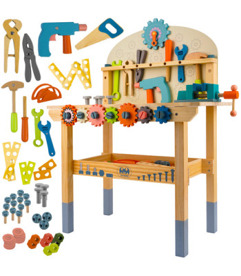 Bērnu darbagalds ar koka instrumentiem 3 vienā KRUZZEL 26546