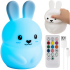 Nakts lampa RGB ar tālvadības pulti - trusis Izoxis 26204
