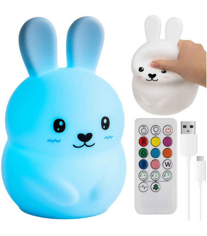 Nakts lampa RGB ar tālvadības pulti - trusis Izoxis 26204