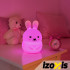 Nakts lampa RGB ar tālvadības pulti - trusis Izoxis 26204