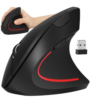 Bezvadu ergonomiskā vertikālā pele datoram ar USB 2.4 GHz uztvērēju IZOXIS 26628