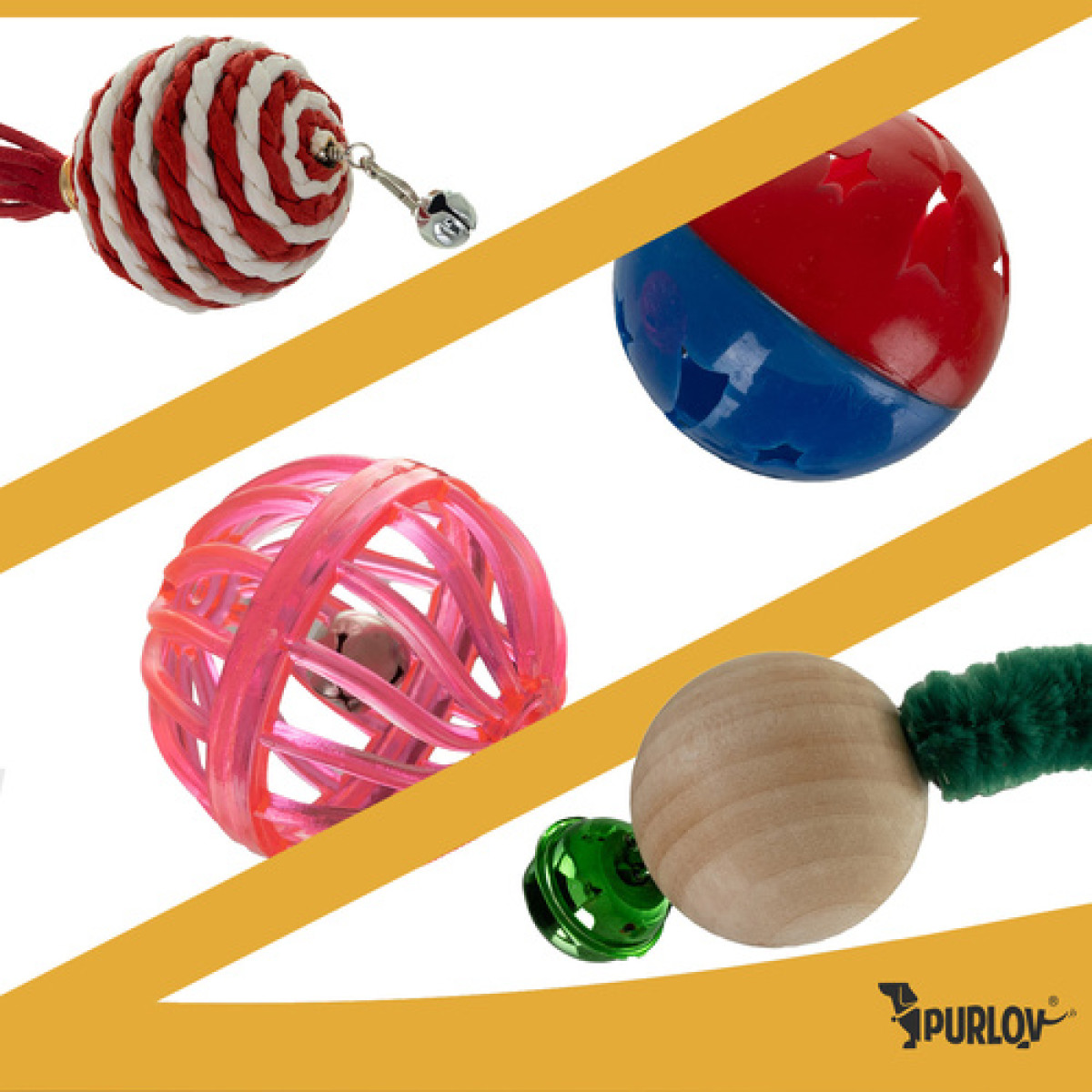 Kaķu rotaļlietu komplekts Purlov 26380